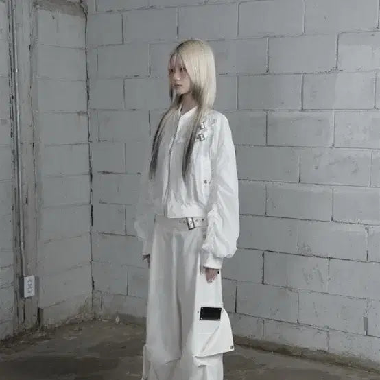 [BUNJANG] Et O Somme Belt Two-Pocket Pants White / 에트오소메 벨트 투포켓 팬츠 화이트