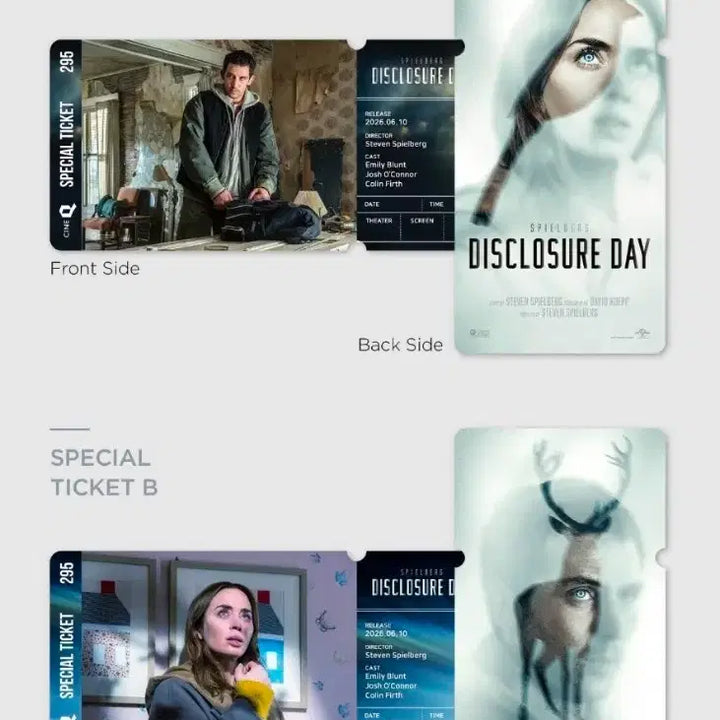 [BUNJANG] Disclosure Day CineQ Exclusive Poster 2 Types + Special Ticket 2 Types Bundle Set / 디스클로저데이 씨네큐 단독포스터2종 + 스페셜 티켓 2종 일괄 판매
