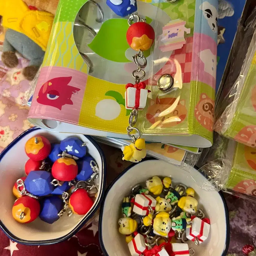 [BUNJANG] Animal Crossing Character Charm Set (4 Types Bundle) / 동물의숲 줄줄이 키링 4종 세트 일괄 판매 모동숲 피규어 쿠지 고전 인형