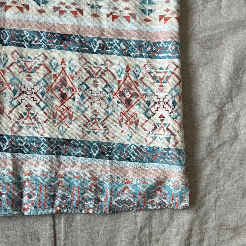 [BUNJANG] Zara Ethnic Viscose Short Sleeve Shirt / 자라 에스닉 비스코스 반팔 셔츠 L