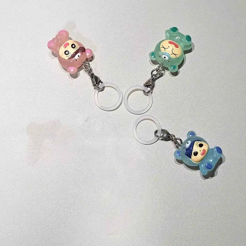 [BUNJANG] Crayon Shin-chan Mezushi Gacha Keyring 3-Piece Bundle Set / [가챠 일괄 정리] 짱구 메지루시 가챠 키링 3개 일괄