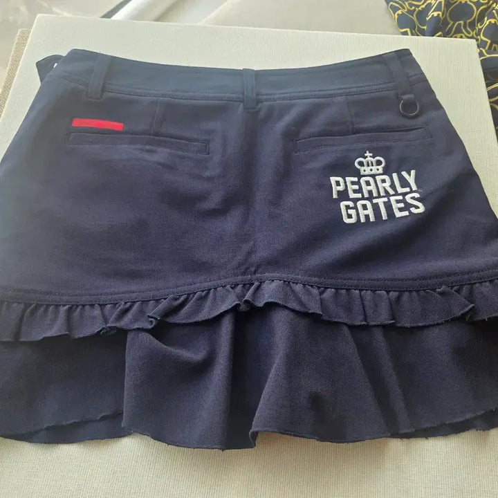[BUNJANG] PARIGATES Golf Skirt Navy Frill Detail / 파리게이츠 스커트