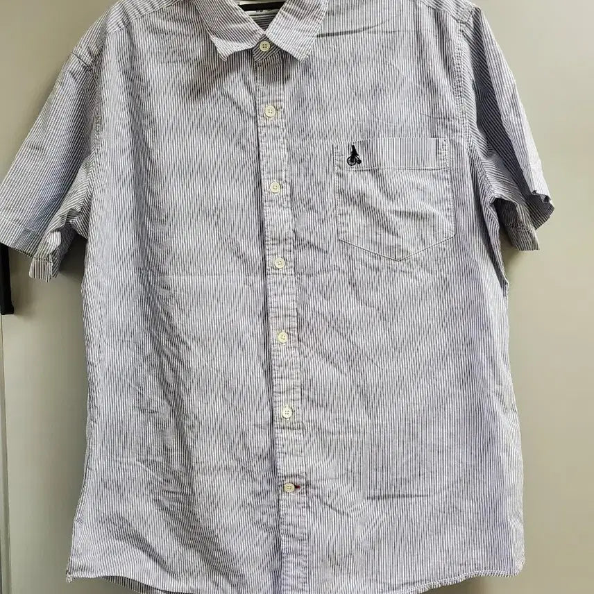 [SOLD OUT] 빈폴 셔츠 블루 스트라이프 반팔