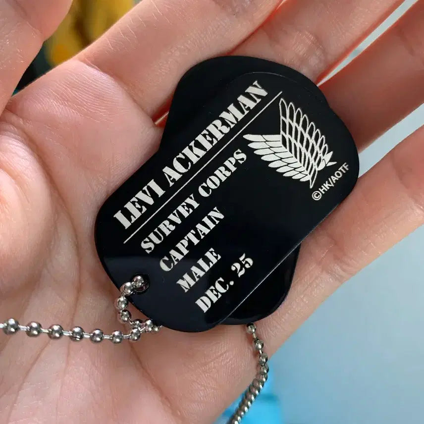 [BUNJANG] KENBI Attack on Titan Levi Eren Official Dog Tag Necklace / 켄비 KENBI 진격의 거인 리바이 에렌 공식 군번줄 목걸이