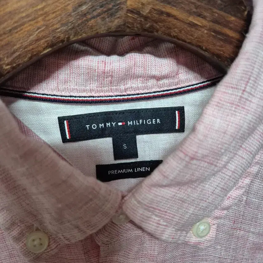 [BUNJANG] Tommy Hilfiger Pink Linen Shirt S / 타미힐피거 핑크 린넨 셔츠 S