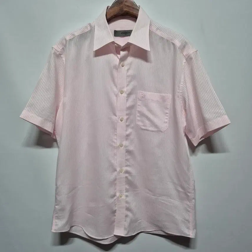 [BUNJANG] Givenchy Pink Stripe Short Sleeve Shirt Size 100 / 지방시 핑크 스트라이프 반팔 셔츠 100