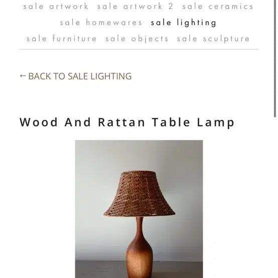 [BUNJANG] Danish Teak &amp; Rattan Table Lamp - 1960s Vintage / 덴마크 티크 &amp; 라탄 테이블 램프 | 1960년대 빈티지 | Made i