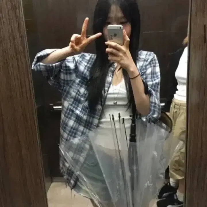 [BUNJANG] Our Cabinet Western Checkered Shirt / 아워캐비넷 웨스턴 체크셔츠