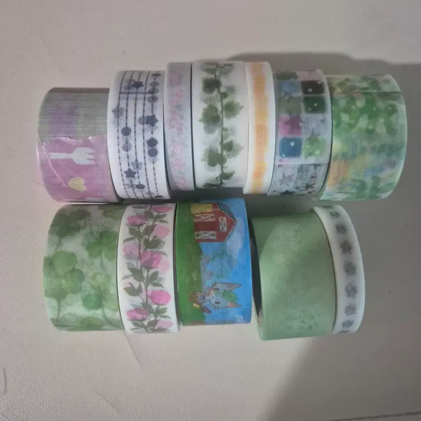 [BUNJANG] Korean Domestic Artist Washi Tapes &amp; Kiss-Cut Stickers Bundle / 다꾸 띵) 키스컷 추가 !  키스컷/마테 19종 원가 이하 반띵
