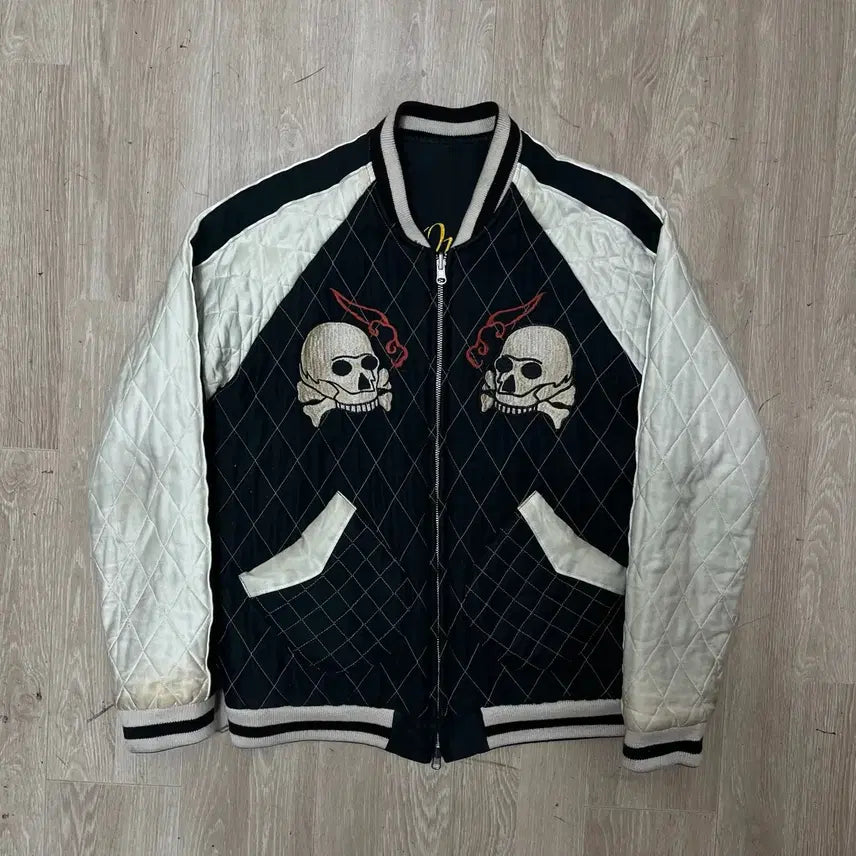 [BUNJANG] Luid Limited Production Skull Dragon Reversible Sukajan Jacket / 루이드 리미티드 프로덕션 해골 용 리버시블 스카잔 자켓 L/100