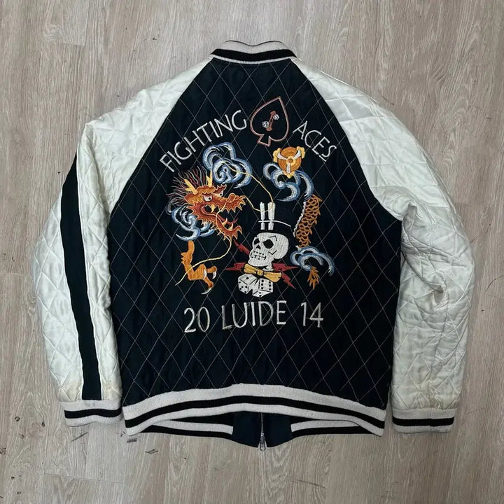 [BUNJANG] Luid Limited Production Skull Dragon Reversible Sukajan Jacket / 루이드 리미티드 프로덕션 해골 용 리버시블 스카잔 자켓 L/100