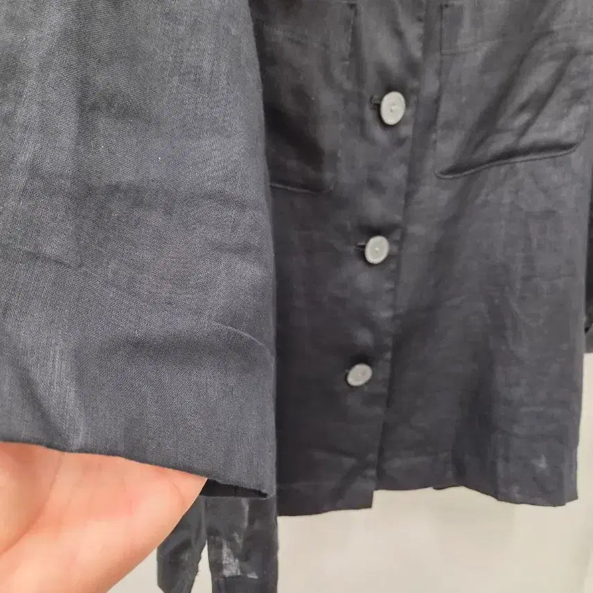 [BUNJANG] G Studio Linen Shirt Black / G 스튜디오 린넨 셔츠 블랙
