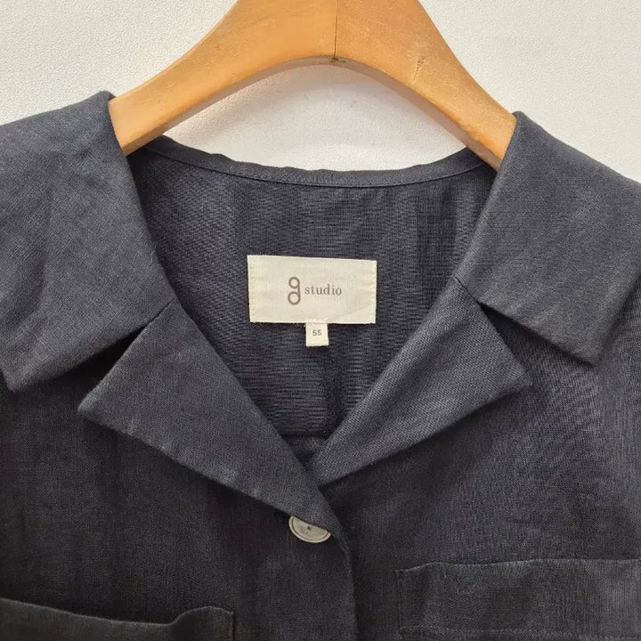 [BUNJANG] G Studio Linen Shirt Black / G 스튜디오 린넨 셔츠 블랙