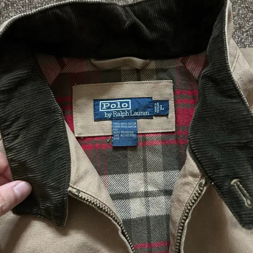 [BUNJANG] Vintage Polo Ralph Lauren Duck Canvas Baracuta Jacket Deadstock / 빈티지 폴로 덕캔버스 바라쿠타 데드스탁