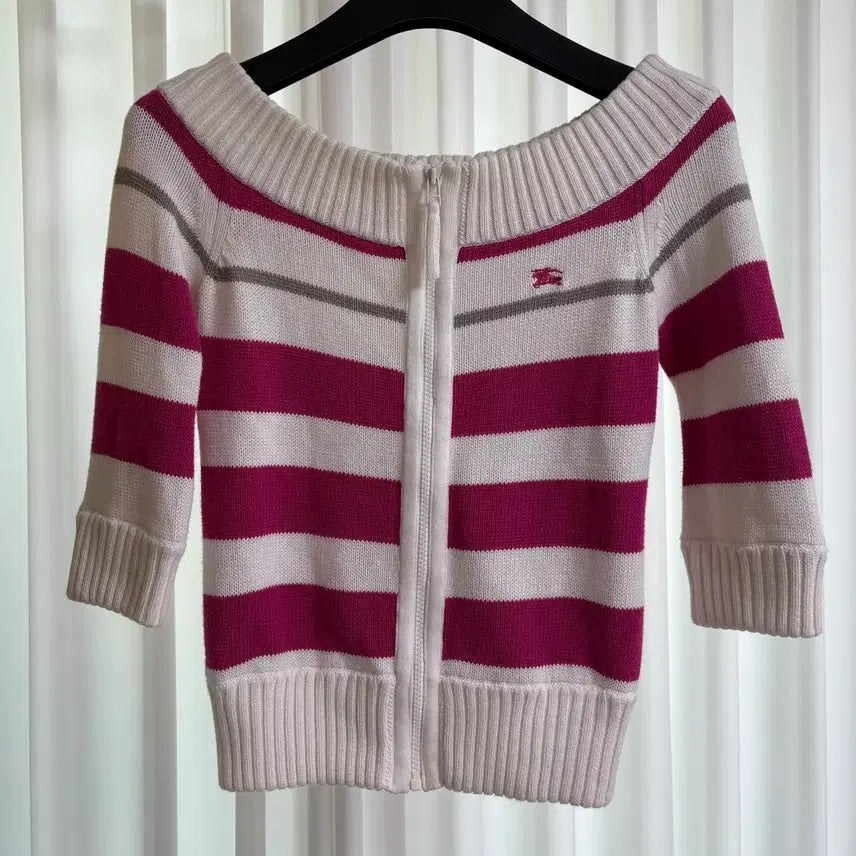 [BUNJANG] Burberry Blue Label Knit Zip-Up / 버버리 블루라벨 니트 집업