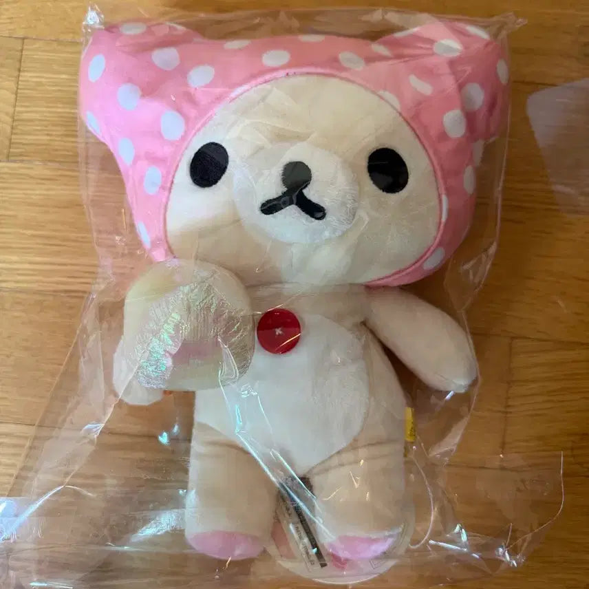 [BUNJANG] Classic Korilakkuma Polka Dot Hat Doll / 고전 코리락쿠마 땡땡이 모자 쓴 인형