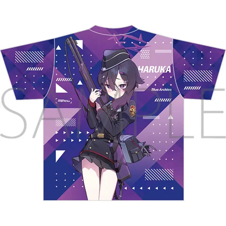 [BUNJANG] Blue Archive Official Goods Akihabara Full Graphic T-Shirt - Haruka / 블루 아카이브 공식 정품 굿즈 아키하바라 풀 그래픽 티셔츠 - 하루카