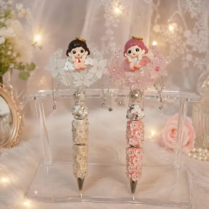 [BUNJANG] Handmade Angel Figurines Ballpoint Pen / 천사조라피규어볼꾸볼펜핸드메이드