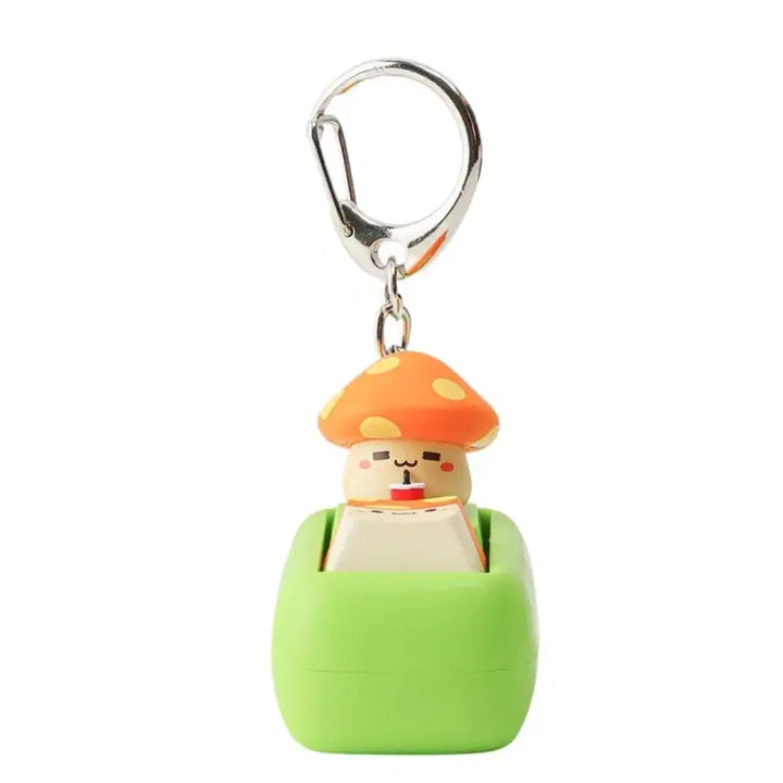 [BUNJANG] MapleStory Pink Bean Orange Mushroom Keycap Keychain Set / 메이플 키캡 키링 핑크빈 주황버섯