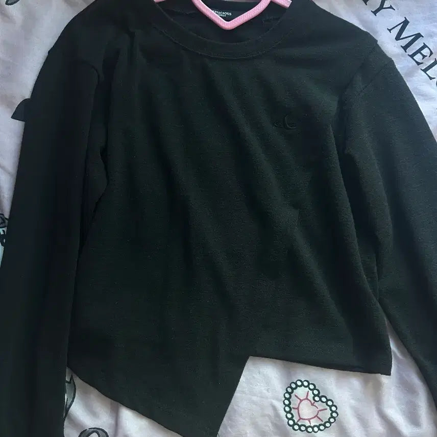 [BUNJANG] Urban Dress Asymmetric Cropped T-Shirt / 어반드레스 언발런스 크롭 티셔츠