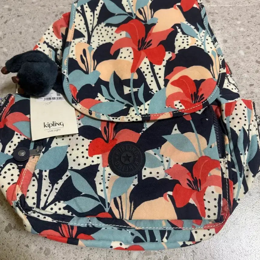 [BUNJANG] Kipling Floral Pattern Backpack / 키플링 백팩 여성용 가방 등산가방 여성백팩