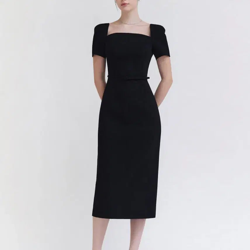 [BUNJANG] The Chemie Square Neck Short Sleeve Dress Black S / 더케미 스퀘어 반팔 원피스 (블랙/S사이즈) 판매