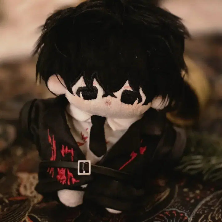 [BUNJANG] 10cm Doll Clothes Black Blood Suit / 유혈정장 블랙 10cm 솜인형옷