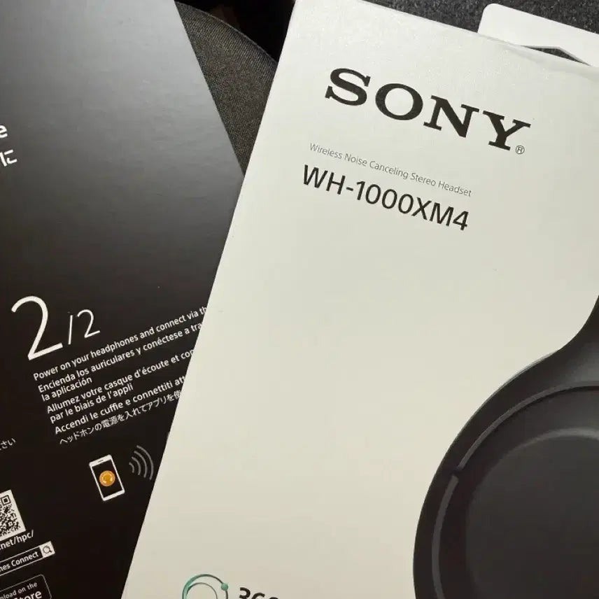 [BUNJANG] Sony WH-1000XM4 Black Headphones with Full Original Packaging and Stand / 소니 WH-1000XM4 블랙 풀박스 / 정품구성품 포함 / 거치대 포함
