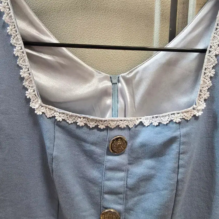 [BUNJANG] Angcchoe Sky Blue Mini Dress Size 55 / 55)앙크최 스카이블루 미니원피스