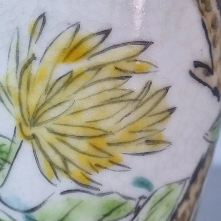 [BUNJANG] Tongzhi Period Famille Rose Bird and Flower Motif Vase / 동치년제 분채 화조문 장경병. 고26