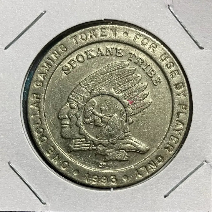 [BUNJANG] 1993 Spokane Tribe American Casino Game Token Dollar Coin / [희귀/수집용] 1993년 미국 인디언 스포캔 부족 1달러 카x노 게임