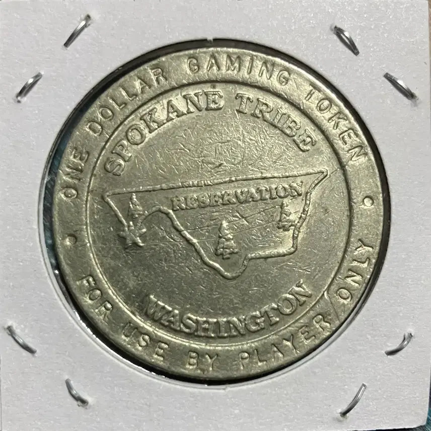 [BUNJANG] 1993 Spokane Tribe American Casino Game Token Dollar Coin / [희귀/수집용] 1993년 미국 인디언 스포캔 부족 1달러 카x노 게임