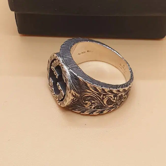 [SOLD OUT] 구찌 인터로킹 G 와이드 링, 19호, 455302