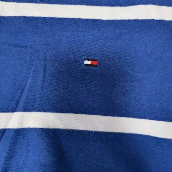 [BUNJANG] Tommy Hilfiger Striped Short Sleeve T-Shirt Navy / 타미힐피거 스트라이프 반팔 티셔츠 네이비