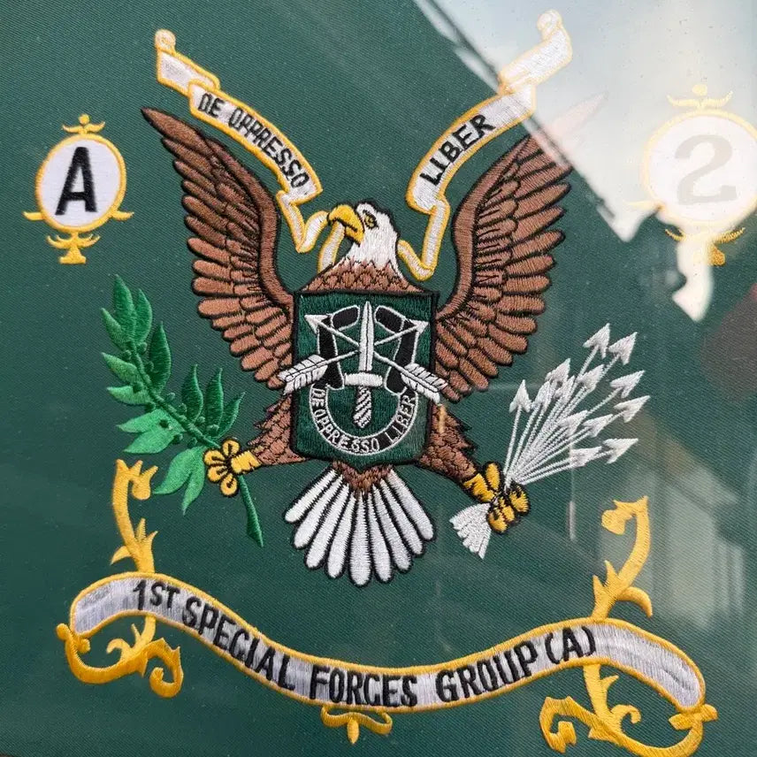 [BUNJANG] 1992 US Army 1st Special Forces Group (Airborne) A Company Commemorative Plaque / 1992년 미육군 특수부대 A중대 자수를 넣어 만든 기념패