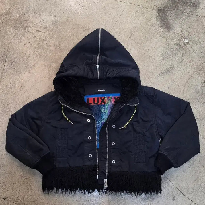 [BUNJANG] Diesel Cropped Hooded Jacket XS / 디젤 크롭 후드 자켓 XS