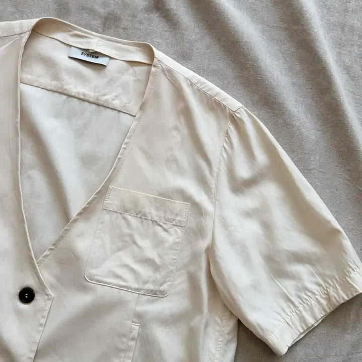 [BUNJANG] System Women Cropped Short Sleeve Jacket Size 88 / 시스템 우먼 크롭 반팔 자켓 88