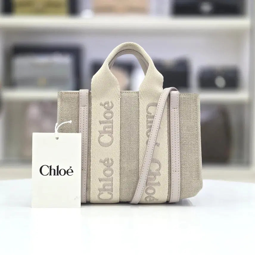 [BUNJANG] Chloé Woody Mini Tote Shoulder Bag / 끌로에 우디백 미니 토트 숄더백 25년 CHC22AP237126