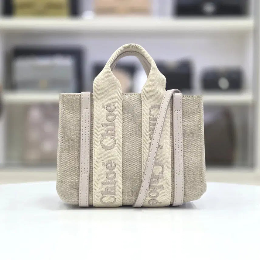 [BUNJANG] Chloé Woody Mini Tote Shoulder Bag / 끌로에 우디백 미니 토트 숄더백 25년 CHC22AP237126