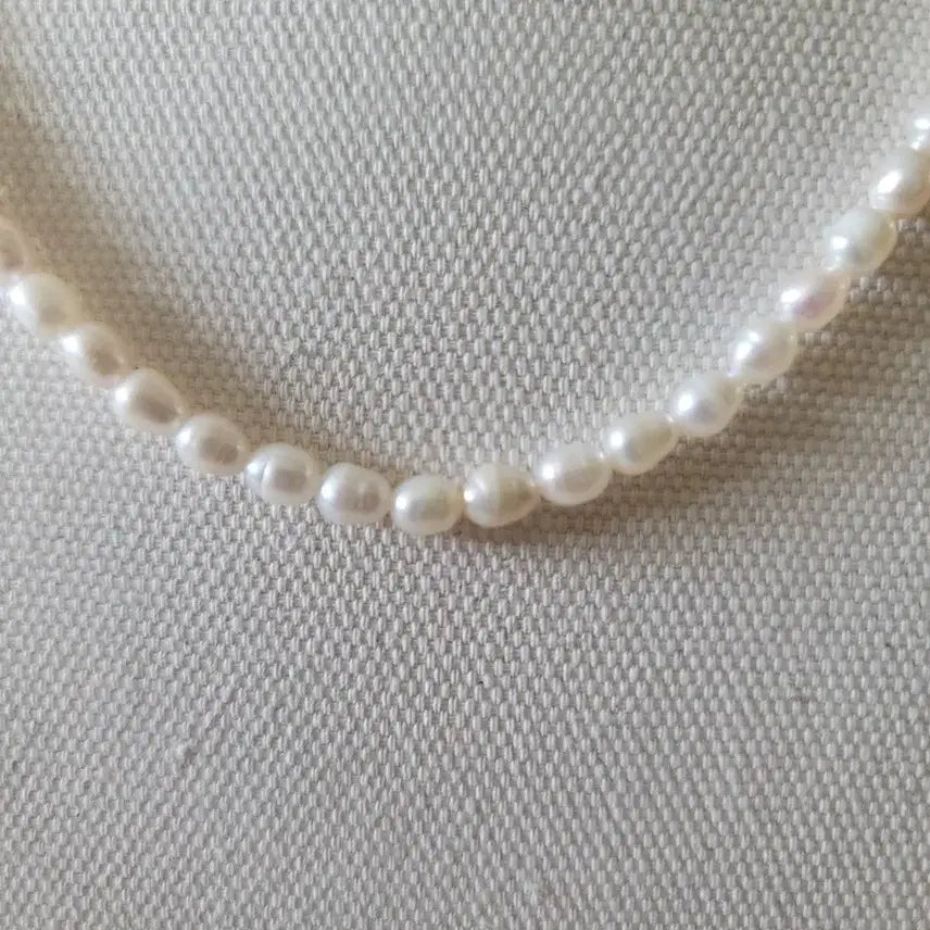 [SOLD OUT] (새상품)6미리 천연담수진주 목걸이 화이트