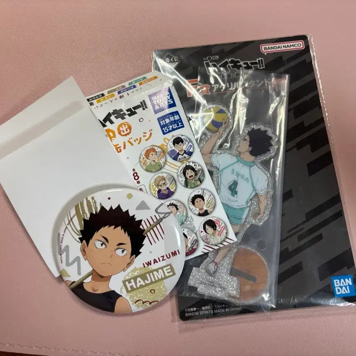 [BUNJANG] Haikyuu!! Hajime Iwazumi Childhood Chibi Can Badge &amp; Acrylic Bundle Set / 하이큐 이와이즈미 어린시절 치비 캔뱃지 , 아크릴 일괄