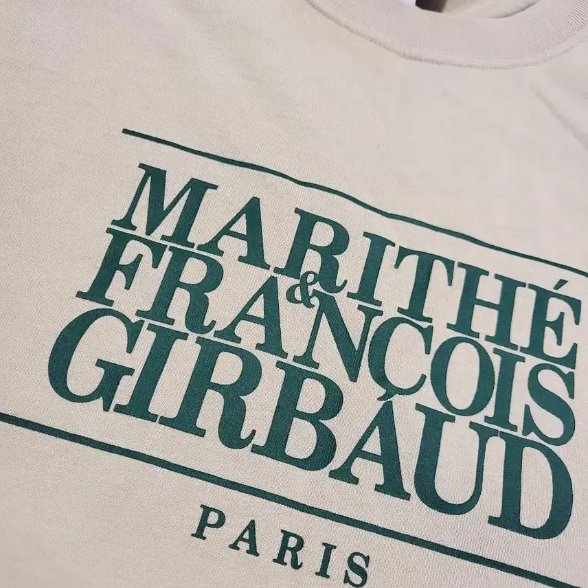 [BUNJANG] Marithe Francois Girbaud Beige Logo T-Shirt Size M / 마리떼 프랑소와 저버 베이지 로고 반팔티 M