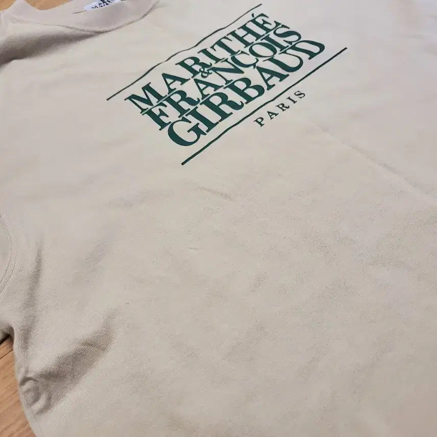 [BUNJANG] Marithe Francois Girbaud Beige Logo T-Shirt Size M / 마리떼 프랑소와 저버 베이지 로고 반팔티 M