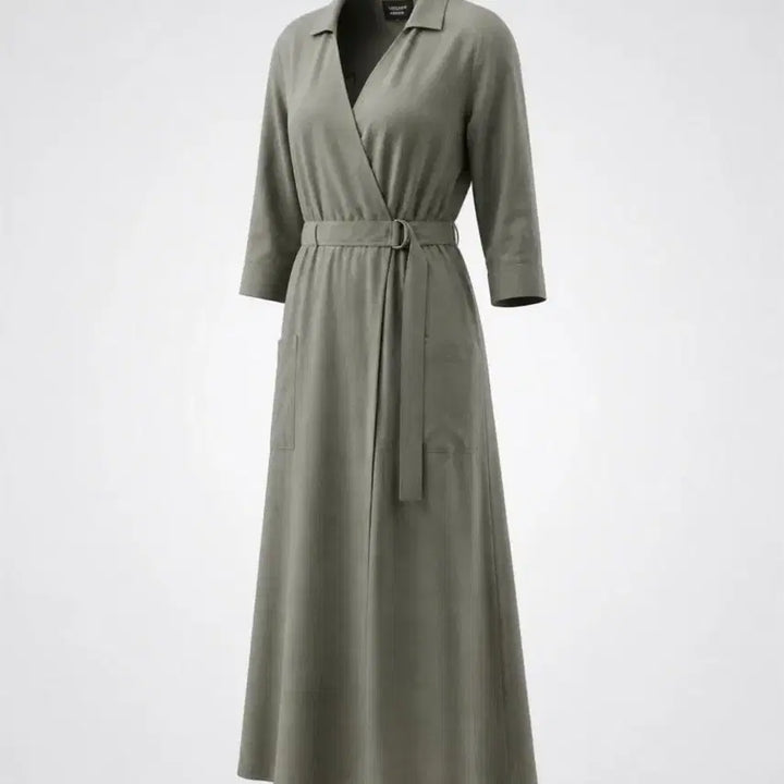 [BUNJANG] Paper Moon Wrap Style Dress / 여성66/ 페이퍼문 랩스타일 원피스 고급보세 21-19