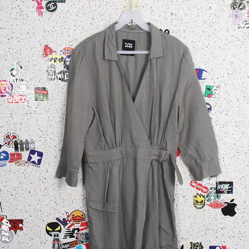 [BUNJANG] Paper Moon Wrap Style Dress / 여성66/ 페이퍼문 랩스타일 원피스 고급보세 21-19