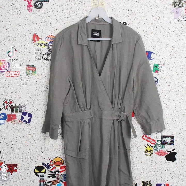 [BUNJANG] Paper Moon Wrap Style Dress / 여성66/ 페이퍼문 랩스타일 원피스 고급보세 21-19