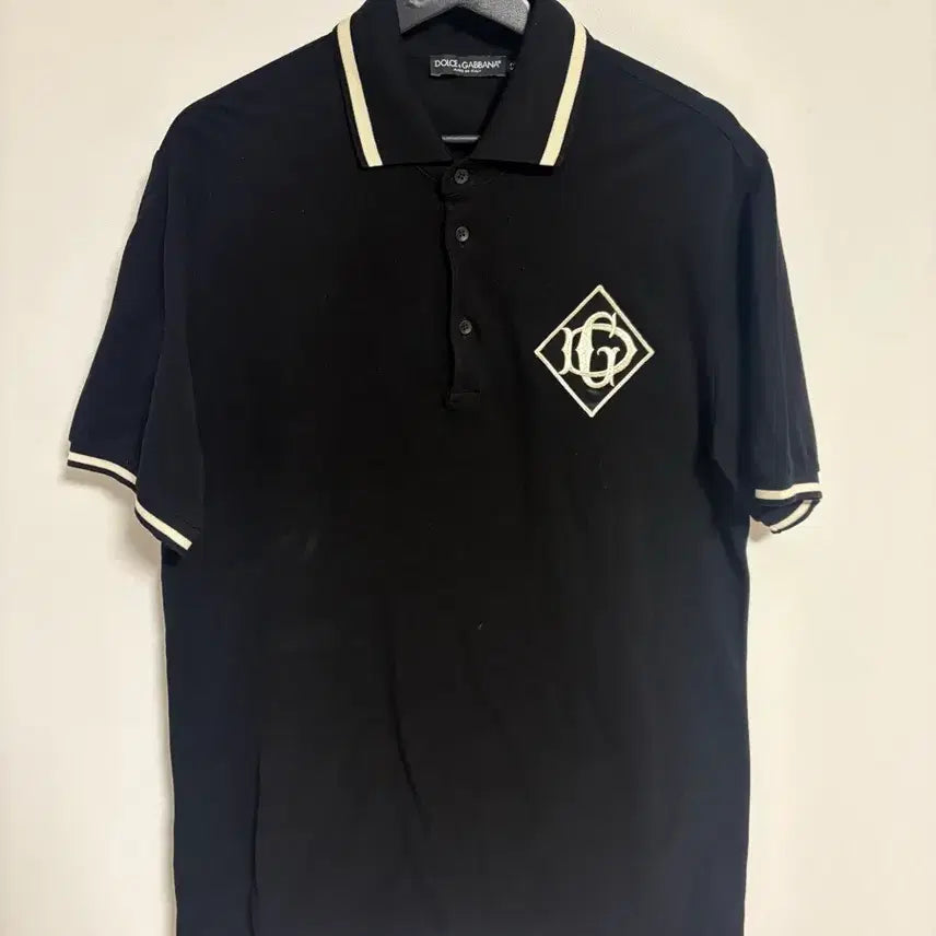 [BUNJANG] Dolce &amp; Gabbana Black Logo Polo Shirt / 돌체앤가바나 블랙 니트웨어