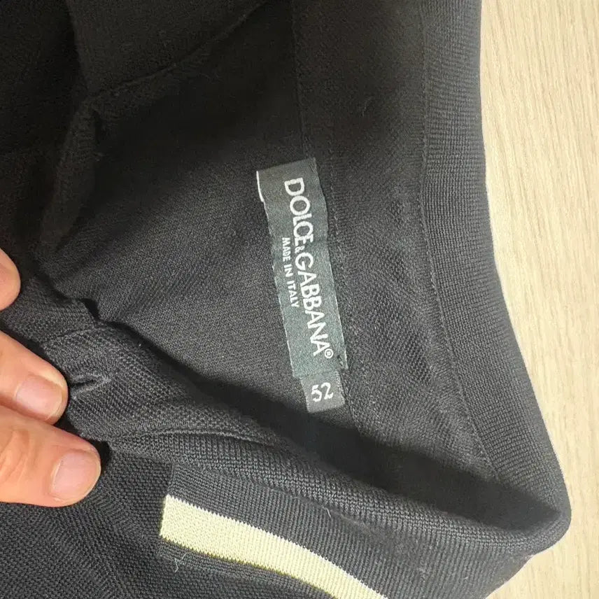 [BUNJANG] Dolce &amp; Gabbana Black Logo Polo Shirt / 돌체앤가바나 블랙 니트웨어