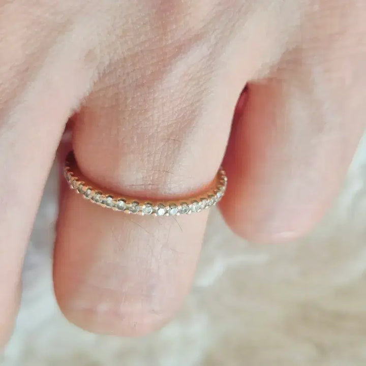 [BUNJANG] 18K Natural Diamond Guard Ring Size 11 / 18k 천연 다이아몬드 가드링 11호