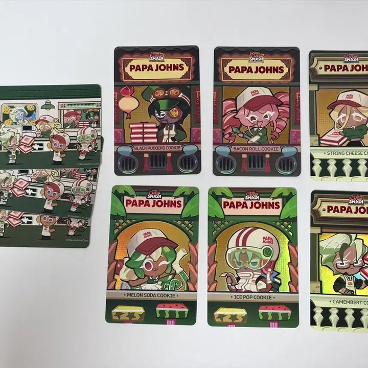 [BUNJANG] Papa Johns x Cookie Run Oven Smash Photocard Bundle Set + Crystal Coupons / 파파존스x쿠키런 오븐스매시 포토카드 일괄 + 크탈쿠폰 3장